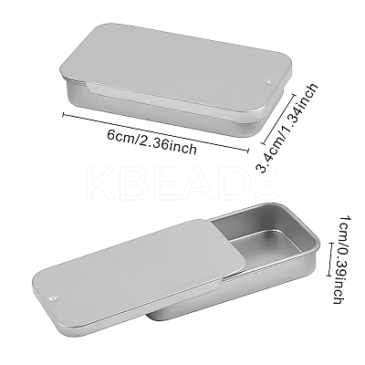 Rectangle Tinplate Cans CON-WH0075-04P-1