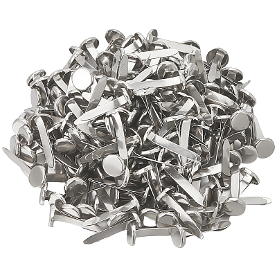 200Pcs Flat Round Iron Brads IFIN-CP0002-94P-1
