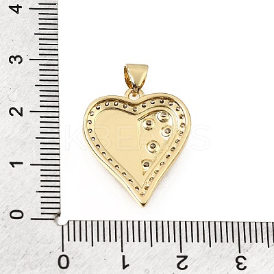 Brass Micro Pave Clear Cubic Zirconia Pendants CU-CBAF50C-18G-1