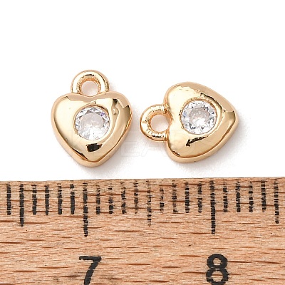 Brass Micro Pave Cubic Zirconia Pendants ZIRC-L105-05C-G-1