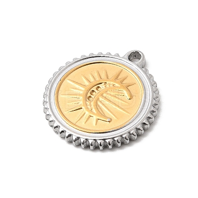 Two Tone 304 Stainless Steel Pendants LS-STAS-B120-03GP-02-1