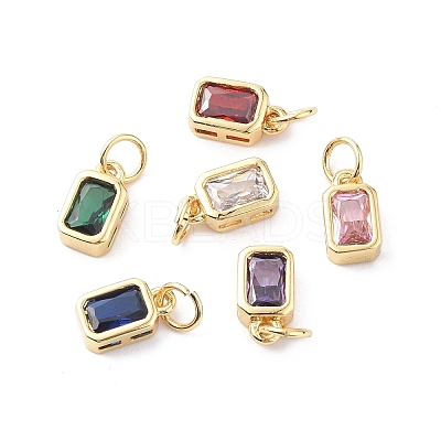 Glass Charms ZIRC-F131-17G-1