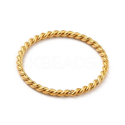 304 Stainless Steel Twist Rope Finger Ring for Women RJEW-P036-01G-F-1