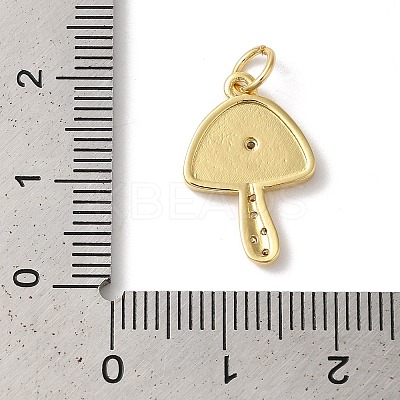 Autumn Theme Rack Plating Brass Cubic Zirconia Pendants KK-Z056-32G-01-1