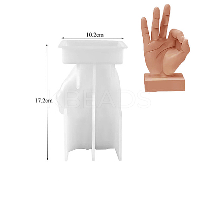 OK Gesture Display Silicone Statue Molds DIY-I096-11-1