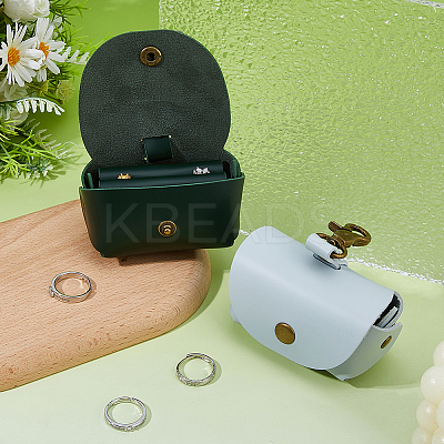 PU Leather Pet Collar Wedding Ring Bearer Pouches AJEW-WH0270-935A-1