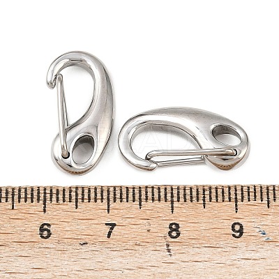 Tarnish Resistant Polished 304 Stainless Steel Keychain Clasp Findings STAS-R072-59A-1