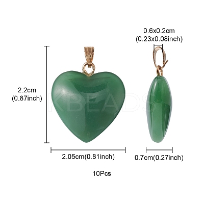 10Pcs 5 Style Spray Painted Glass Pendants GLAA-YW0003-16-1
