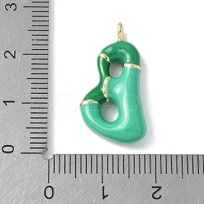 Brass Enamel Pendants X-KK-E093-03G-B-01-1