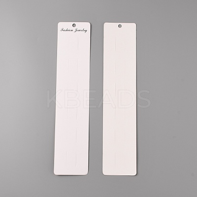 6-Slot Paper Hair Clips Display Cards CDIS-WH0021-030-1