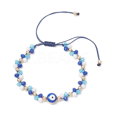 Glass Beads Braided Bead Bracelets BJEW-JB11894-1