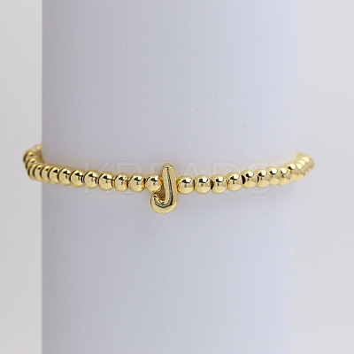 Brass Beaded Stretch Bracelets for Women FS-WG560D0-10-1