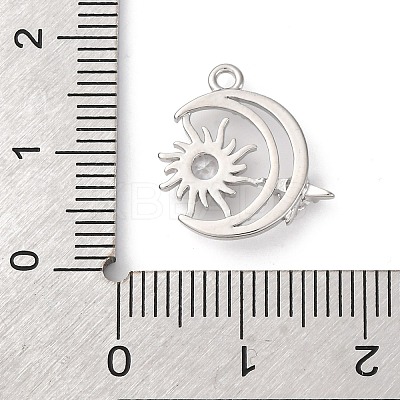 Brass Micro Pave Cubic Zirconia Charms KK-D371-04D-P-1