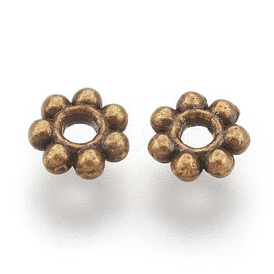 Tibetan Style Alloy Daisy Spacer Beads LS-X-TIBEB-A101757-AB-FF-1