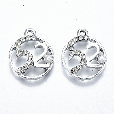 UV Plated Alloy Pendants PALLOY-S181-013P-RS-1