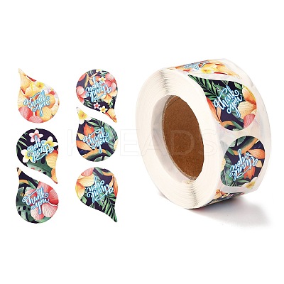 Word Thank You Teardrop Roll Stickers LS-DIY-B031-04A-1