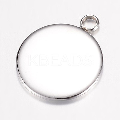 Tarnish Resistant 304 Stainless Steel Pendant Cabochon Settings X-STAS-G071-45P-1