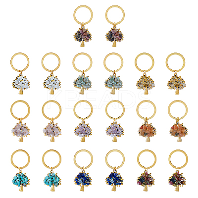 Natural & Synthetic Gemstone Keychain KEYC-FH00012-1