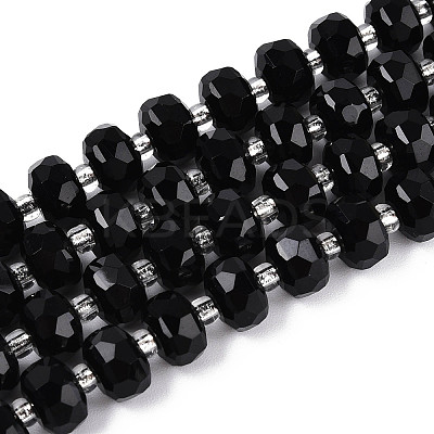 Natural Black Onyx(Dyed & Heated) Beads Strands G-T144-A01-02-1
