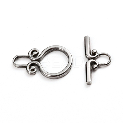 Tarnish Resistant 304 Stainless Steel Toggle Clasps STAS-D142-03A-P-1