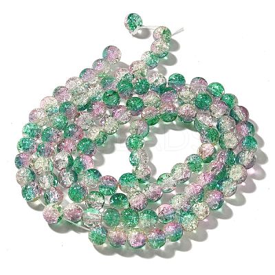 Crackle Glass Beads Strands X1-CCG-C002-8mm-07-1
