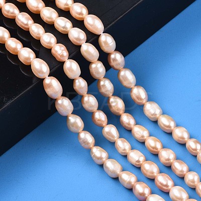 Natural Cultured Freshwater Pearl Beads Strands PEAR-N012-06F-1