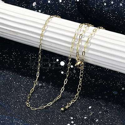 Rack Plating Brass Cable Chain Necklaces NJEW-H049-05G-1