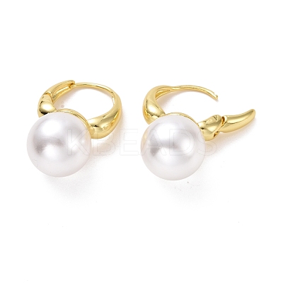 Plastic Pearl Hoop Earrings EJEW-A072-15LG-1