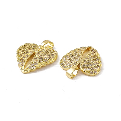 Brass Micro Pave Cubic Zirconia Pendants KK-E068-VC040-1