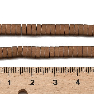 Electroplated Frosted Non-magnetic Synthetic Hematite Beads Strands G-G089-A01-11-1