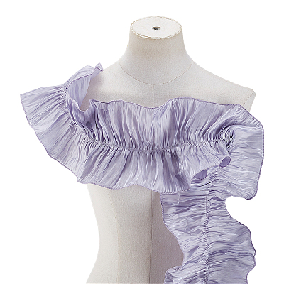 Polyester Ruffled Ribbon DIY-WH0632-77B-1