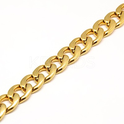 304 Stainless Steel Curb Chain/Twisted Chain Necklaces STAS-A028-N127G-1