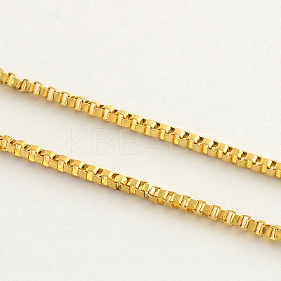 304 Stainless Steel Box Chain Necklaces NJEW-R223-01-1