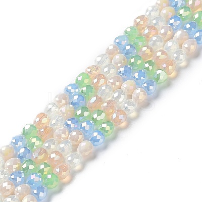Electroplated Glass Beads Strands GLAA-B013-01D-1