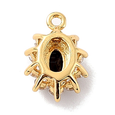 Eco-Friendly Brass Micro Pave Cubic Zirconia Charms ZIRC-C027-12G-07-RS-1