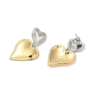 304 Stainless Steel Dangle Stud Earrings X-EJEW-Z026-03-1