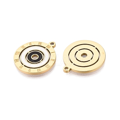 304 Stainless Steel Enamel Pendants STAS-Q111-10G-02-1