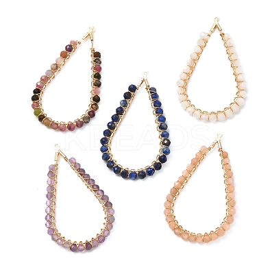 Gemstone Pendants PALLOY-JF00966-1