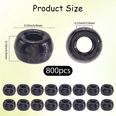 800Pcs Opaque Plastic Beads KY-SP0001-47G-1