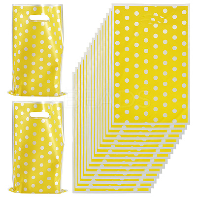 Polka Dot PET Plastic Packing Bags with Die Cut Hole Handle ABAG-TADJ0002-001C-1