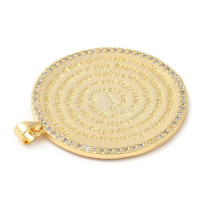 Brass with Cubic Zirconia Pendants X-KK-K332-16B-G-1