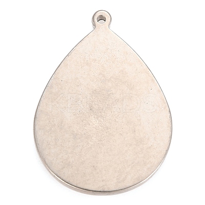 304 Stainless Steel Pendant Cabochon Settings for Enamel STAS-Z016-12P-1