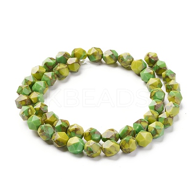 Synthetic Gold Line Turquoise Beads TURQ-F016-03B-05-1