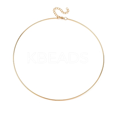 1.5MM 201 Stainless Steel Wire Choker Necklace NJEW-Z098-02G-1