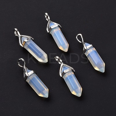 Opalite Pointed Pendants G-K329-21P-1