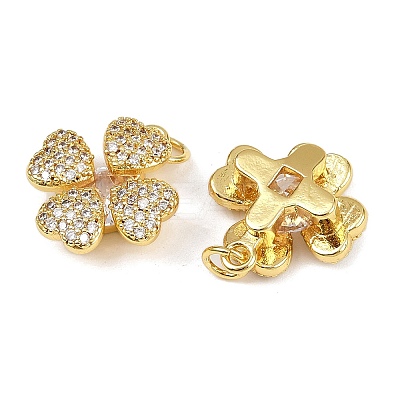 Brass Micro Pave Cubic Zirconia Pendants KK-A257-17G-01-1