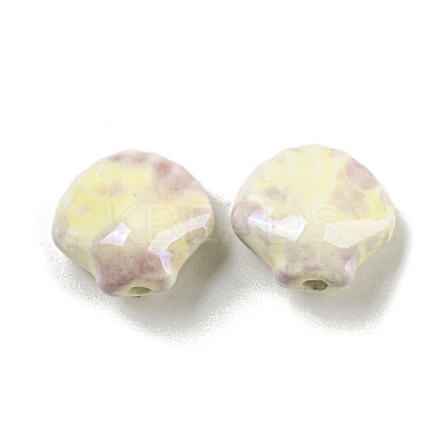 Shell Shape Glazed Porcelain Beads PORC-E022-01B-1