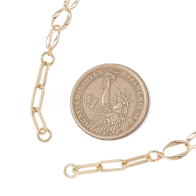 Brass Paperclip Chain Twisted Chain Necklace Making AJEW-JB01543-1