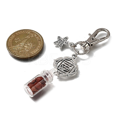 7Pcs Tibetan Style Alloy Pendant Decorations HJEW-JM04102-1