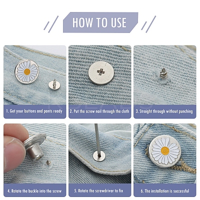 Wholesale Alloy Button Pins for Jeans 